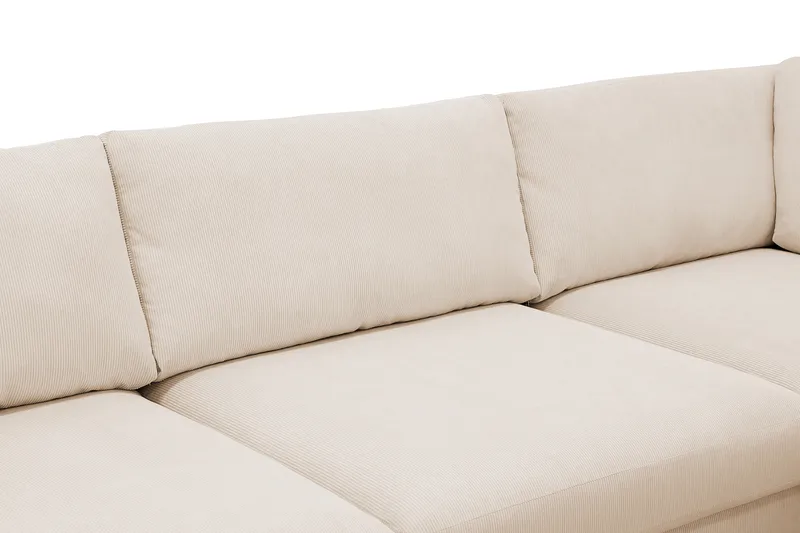 Scandi Djup 4-sits Soffa med Schäslong Höger i Manchester - Beige - Products - Möbler - Soffa - Divansoffa & schäslongsoffa - 4 sits soffa med divan