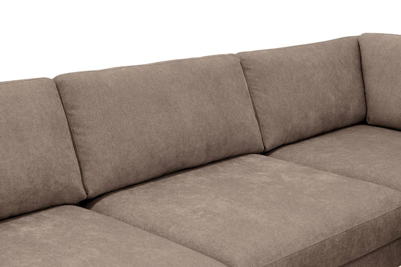 Scandi Djup 4-sits Soffa med Schäslong Höger i Tyg - Mörkbrun - Products - Möbler - Soffa - Divansoffa & schäslongsoffa - 4 sits soffa med divan