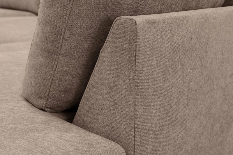 Scandi Djup 4-sits Soffa med Schäslong Höger i Tyg - Mörkbrun - Products - Möbler - Soffa - Divansoffa & schäslongsoffa - 4 sits soffa med divan