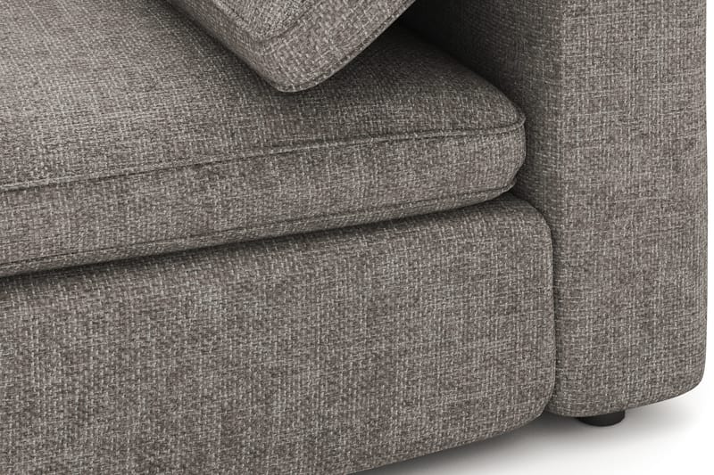 Visby 4-sits L-formad Djup Vändbar Soffa med Divan i Tyg - Grå - Products - Möbler - Soffa - Divansoffa & schäslongsoffa - 4 sits soffa med divan