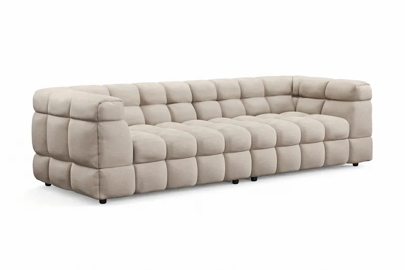 Elise Bubblig Soffgrupp 4-sits Soffa + Fåtölj - Beige - Products - Möbler - Soffa - Soffgrupp