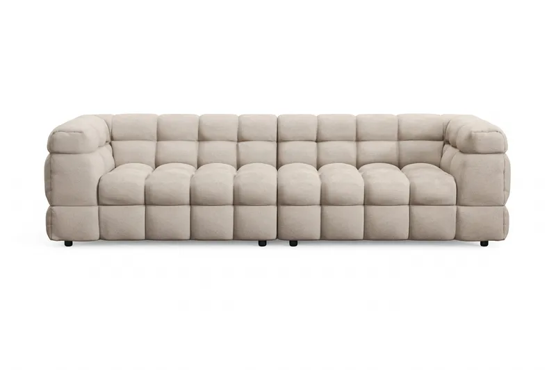 Elise Bubblig Soffgrupp 4-sits Soffa + Fåtölj - Beige - Products - Möbler - Soffa - Soffgrupp