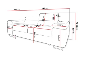 Gabina Soffa 2-sits - Blå - Products - Möbler - Soffa - 2 sits soffa