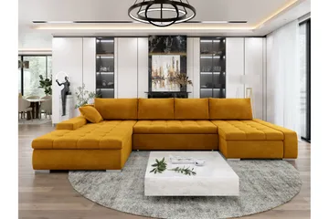 Gamal Soffa Dubbeldivan 4-sits - Brun - Products - Möbler - Soffa - Sammetssoffa