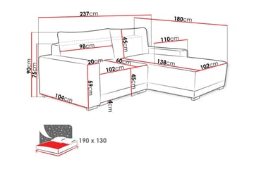 Denegal 3-sits Hörnsoffa - Products - Möbler - Soffa - Hörnsoffa