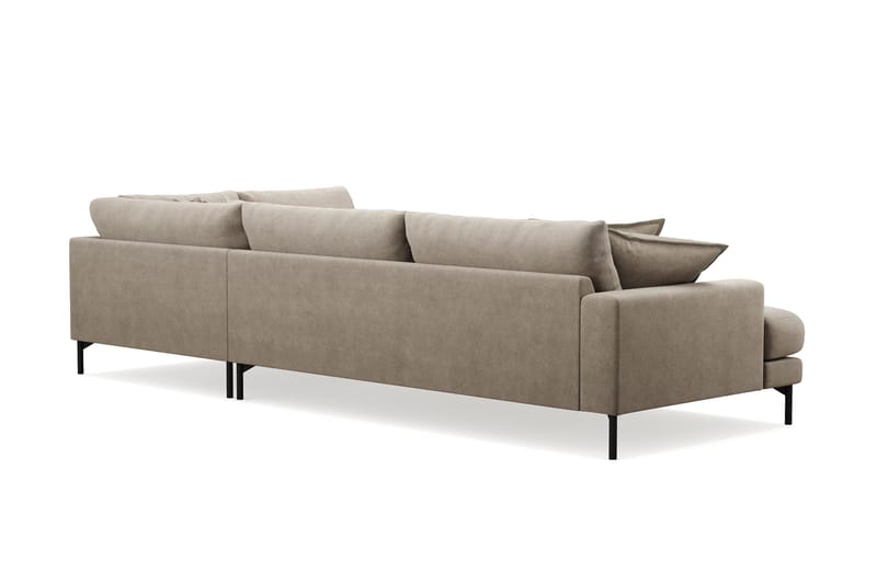 Menard Premium 5-sits Högervänd L-formad Djup Schäslongsoffa i Tyg - Brun - Products - Möbler - Soffa - Divansoffa & schäslongsoffa