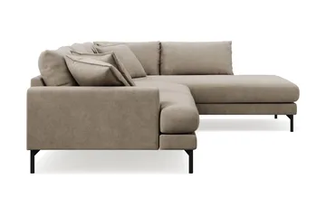 Menard Premium 5-sits Högervänd L-formad Djup Schäslongsoffa i Tyg - Brun - Products - Möbler - Soffa - Divansoffa & schäslongsoffa