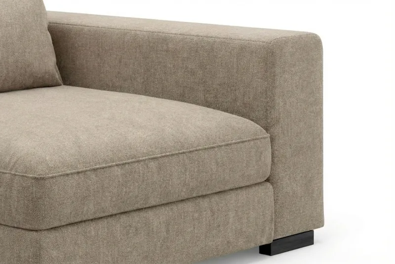 Dubai Armstöd Höger i Tyg - Beige/Grå - Products - Möbler - Soffa - Modulsoffa - Övriga moduler till modulsoffa