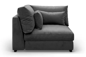 Dubai Hörnmodul Sammet Extra Djup - Mörkgrå - Products - Möbler - Soffa - Modulsoffa - Hörnmodul