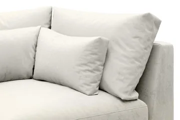 Dubai Hörnmodul Sammet Extra Djup - Vit - Products - Möbler - Soffa - Modulsoffa - Hörnmodul