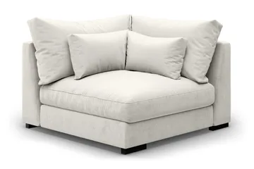 Dubai Hörnmodul Sammet Extra Djup - Vit - Products - Möbler - Soffa - Modulsoffa - Hörnmodul