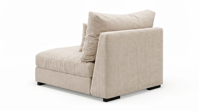 Dubai Mittmodul i Chenille Extra Djup - Beige - Products - Möbler - Soffa - Modulsoffa - Mittmodul