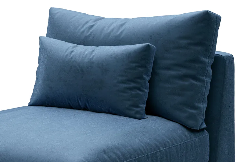 Dubai Mittmodul Sammet Extra Djup - Blå - Products - Möbler - Soffa - Modulsoffa - Mittmodul