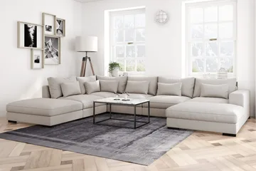Dubai Stor U-modulsoffa med Divan Höger 432 cm - Beige - Products - Möbler - Soffa - Modulsoffa - Komplett modulsoffa