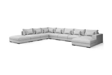 Dubai U-modulsoffa Large med Divan Höger Extra Djup - Ljusgrå - Products - Möbler - Soffa - Modulsoffa - Komplett modulsoffa