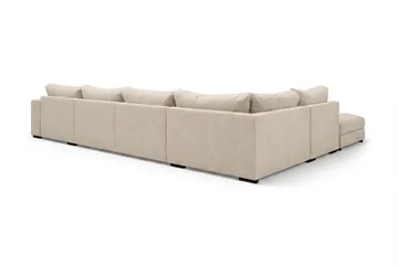 Dubai U-modulsoffa med Divan Höger Extra Djup i Chenille - Beige - Products - Möbler - Soffa - Modulsoffa - Komplett modulsoffa