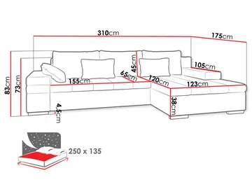 Naoma 4-sits Soffa med Divan Höger - Products - Möbler - Soffa - Hörnsoffa