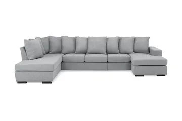 Nebraska U-soffa Divan Höger Kuvertkuddar - Ljusgrå - Products - Möbler - Soffa - U-soffa