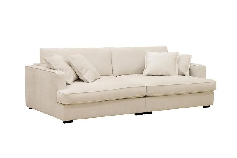 Rossita Lyx 3-sits Extra djup Soffa i Chenille - Beige - Products - Möbler - Soffa - 3 sits soffa