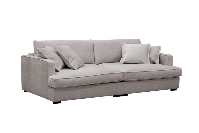 Rossita Lyx 3-sits Extra djup Soffa i Chenille - Grå/Brun - Products - Möbler - Soffa - 3 sits soffa