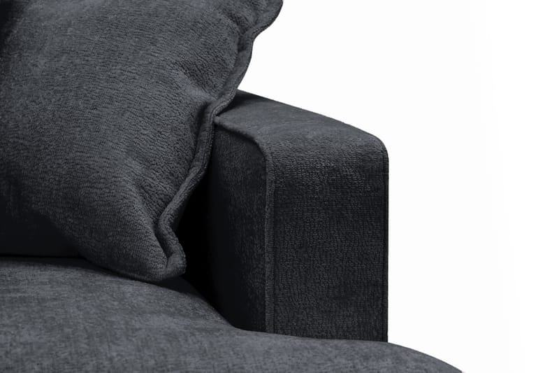 Rossita Lyx 3-sits Extra djup Soffa i Chenille - Svart - Products - Möbler - Soffa - 3 sits soffa