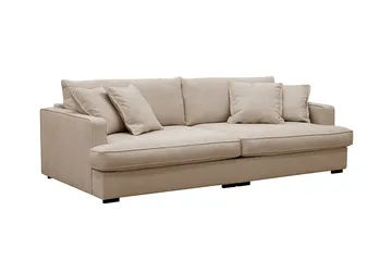 Rossita Lyx 3-sits Extra djup Soffa i Tyg - Ljusbrun - Products - Möbler - Soffa - 3 sits soffa