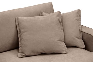 Rossita Lyx 3-sits Extra djup Soffa i Tyg - Mörkbrun - Products - Möbler - Soffa - 3 sits soffa