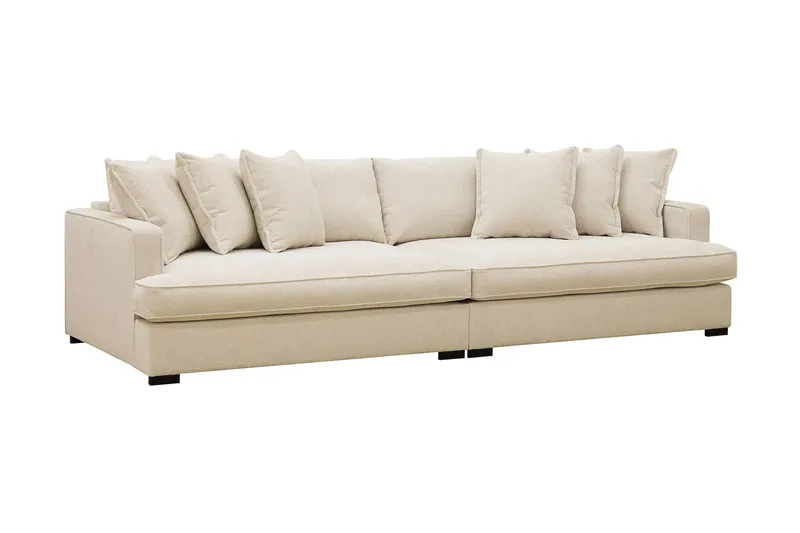 Rossita Lyx 4-sits Extra djup Soffa i Chenille - Beige - Products - Möbler - Soffa - 4 sits soffa