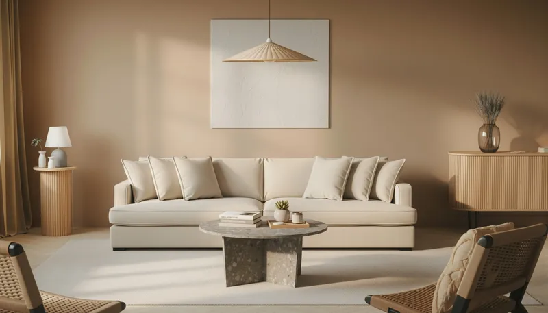 Rossita Lyx 4-sits Extra djup Tygsoffa - Beige - Products - Möbler - Soffa - 4 sits soffa