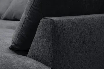 Rossita Lyx 5-sits Vänstervänd U-formad Extra djup Soffa med Divan och Schäslong i Chenille - Svart - Products - Möbler - Soffa - U-soffa