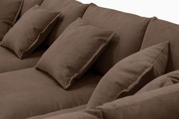Rossita Lyx 5-sits Vänstervänd U-formad Extra djup Soffa med Divan och Schäslong i Manchester - Mörkbrun - Products - Möbler - Soffa - U-soffa