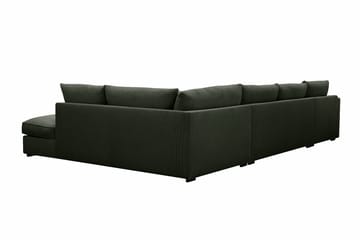 Rossita Lyx 5-sits Vänstervänd U-formad Extra djup Soffa med Divan och Schäslong i Manchester - Mörkgrön - Products - Möbler - Soffa - U-soffa