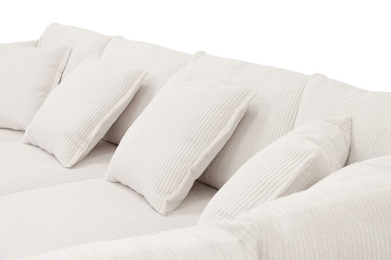 Rossita Lyx 5-sits Vänstervänd U-formad Extra djup Soffa med Divan och Schäslong i Manchester - Naturvit - Products - Möbler - Soffa - U-soffa