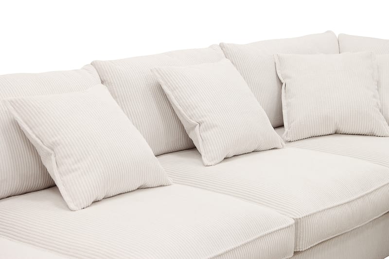 Rossita Lyx 5-sits Vänstervänd U-formad Extra djup Soffa med Divan och Schäslong i Manchester - Naturvit - Products - Möbler - Soffa - U-soffa