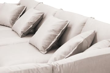 Rossita Lyx 5-sits Vänstervänd U-formad Extra djup Soffa med Divan och Schäslong i Sammet - Beige - Products - Möbler - Soffa - Sammetssoffa
