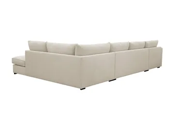 Rossita Lyx 5-sits Vänstervänd U-formad Extra djup Soffa med Divan och Schäslong i Tyg - Beige - Products - Möbler - Soffa - U-soffa