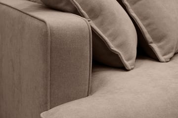 Rossita Lyx 5-sits Vänstervänd U-formad Extra djup Soffa med Divan och Schäslong i Tyg - Mörkbrun - Products - Möbler - Soffa - U-soffa