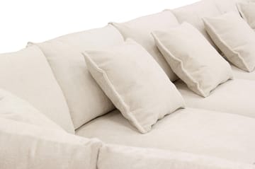 Rossita Lyx 6-sits Högervänd U-formad Extra djup Soffa med Divan och Schäslong i Chenille - Beige - Products - Möbler - Soffa - U-soffa