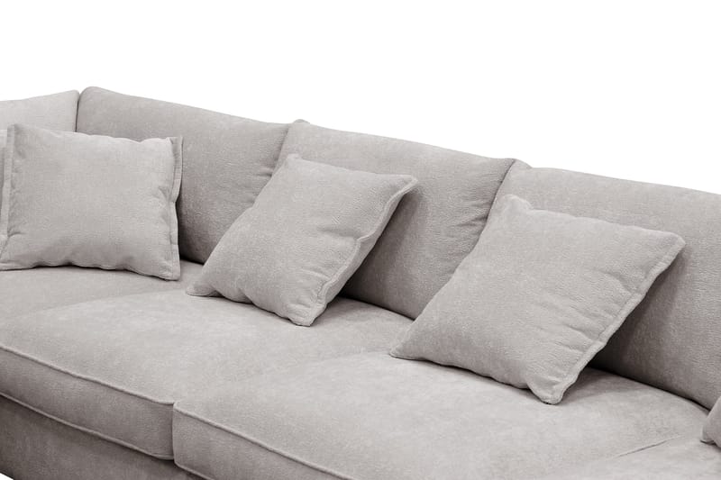 Rossita Lyx 6-sits Högervänd U-formad Extra djup Soffa med Divan och Schäslong i Chenille - Grå/Brun - Products - Möbler - Soffa - U-soffa