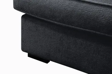 Rossita Lyx 6-sits Högervänd U-formad Extra djup Soffa med Divan och Schäslong i Chenille - Svart - Products - Möbler - Soffa - U-soffa