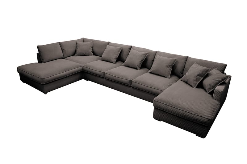 Rossita Lyx 6-sits Högervänd U-formad Extra djup Soffa med Divan och Schäslong i Manchester - Brun - Products - Möbler - Soffa - U-soffa