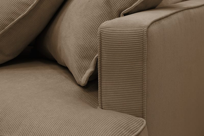 Rossita Lyx 6-sits Högervänd U-formad Extra djup Soffa med Divan och Schäslong i Manchester - Ljusbrun - Products - Möbler - Soffa - U-soffa