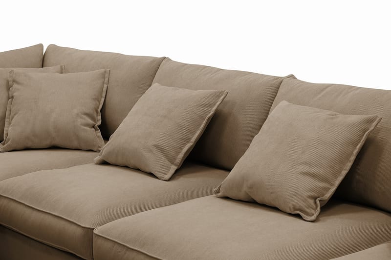Rossita Lyx 6-sits Högervänd U-formad Extra djup Soffa med Divan och Schäslong i Manchester - Ljusbrun - Products - Möbler - Soffa - U-soffa