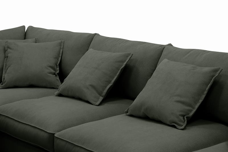 Rossita Lyx 6-sits Högervänd U-formad Extra djup Soffa med Divan och Schäslong i Manchester - Mörkgrön - Products - Möbler - Soffa - U-soffa