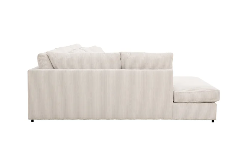Rossita Lyx 6-sits Högervänd U-formad Extra djup Soffa med Divan och Schäslong i Manchester - Naturvit - Products - Möbler - Soffa - U-soffa