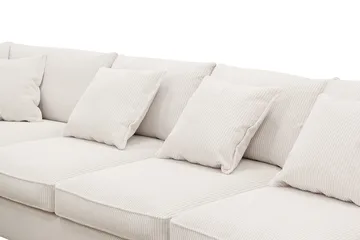 Rossita Lyx 6-sits Högervänd U-formad Extra djup Soffa med Divan och Schäslong i Manchester - Naturvit - Products - Möbler - Soffa - U-soffa
