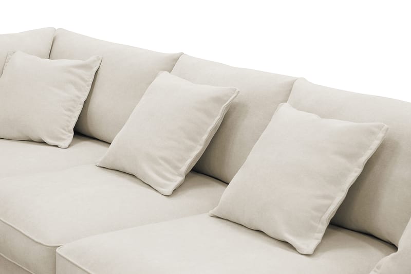 Rossita Lyx 6-sits Högervänd U-formad Extra djup Soffa med Divan och Schäslong i Tyg - Beige - Products - Möbler - Soffa - U-soffa