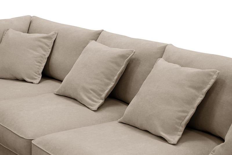 Rossita Lyx 6-sits Högervänd U-formad Extra djup Soffa med Divan och Schäslong i Tyg - Brun - Products - Möbler - Soffa - U-soffa