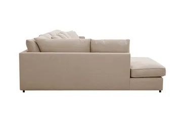 Rossita Lyx 6-sits Högervänd U-formad Extra djup Soffa med Divan och Schäslong i Tyg - Ljusbrun - Products - Möbler - Soffa - U-soffa