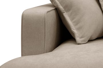 Rossita Lyx 6-sits Vänstervänd U-formad Extra djup Soffa med Divan och Schäslong i Tyg - Brun - Products - Möbler - Soffa - U-soffa